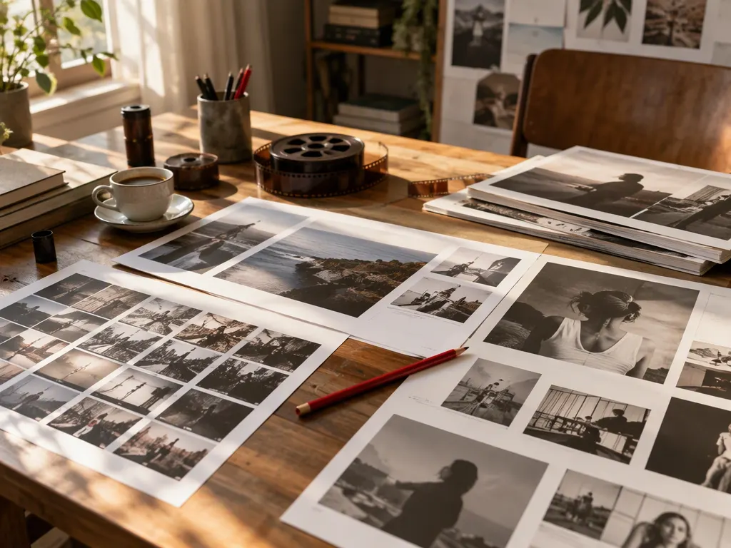 The Humble Mag yayın ofisinde masa üzerinde sayfa provaları ve baskı tabakaları